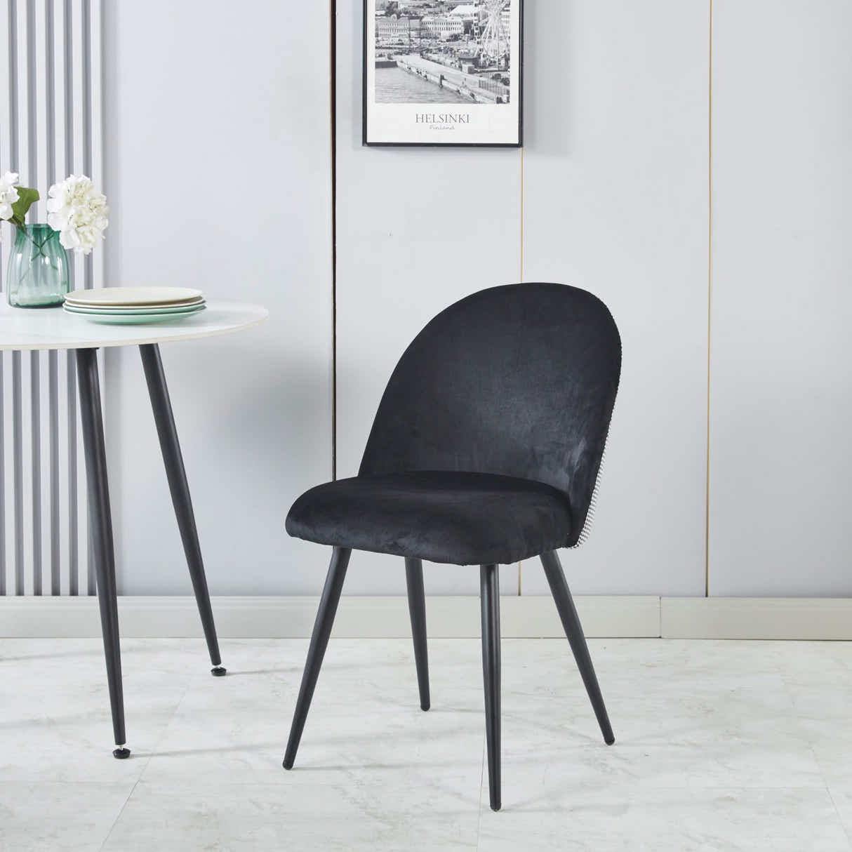 Fernando Dining Chair with Houndstooth - Set of 4