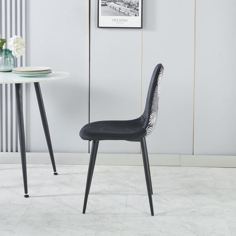 Axis Dining Chair with Fern Pattern - Set of 4