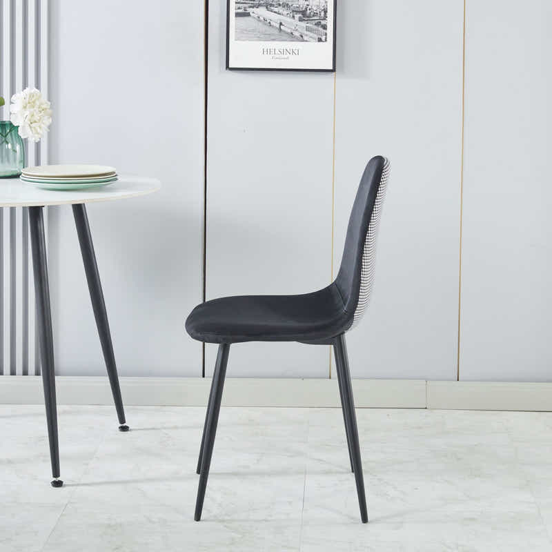 Axis Dining Chair with Houndstooth - Set of 4
