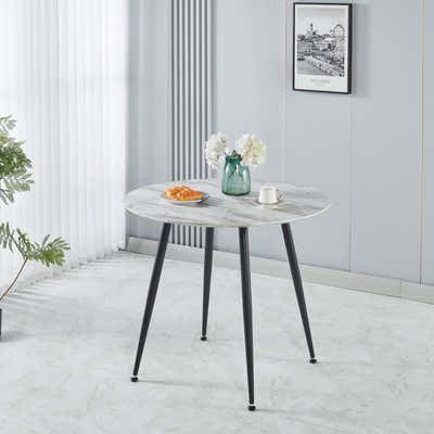 Fernando Round Dining Table with MDF Top - 90 cm