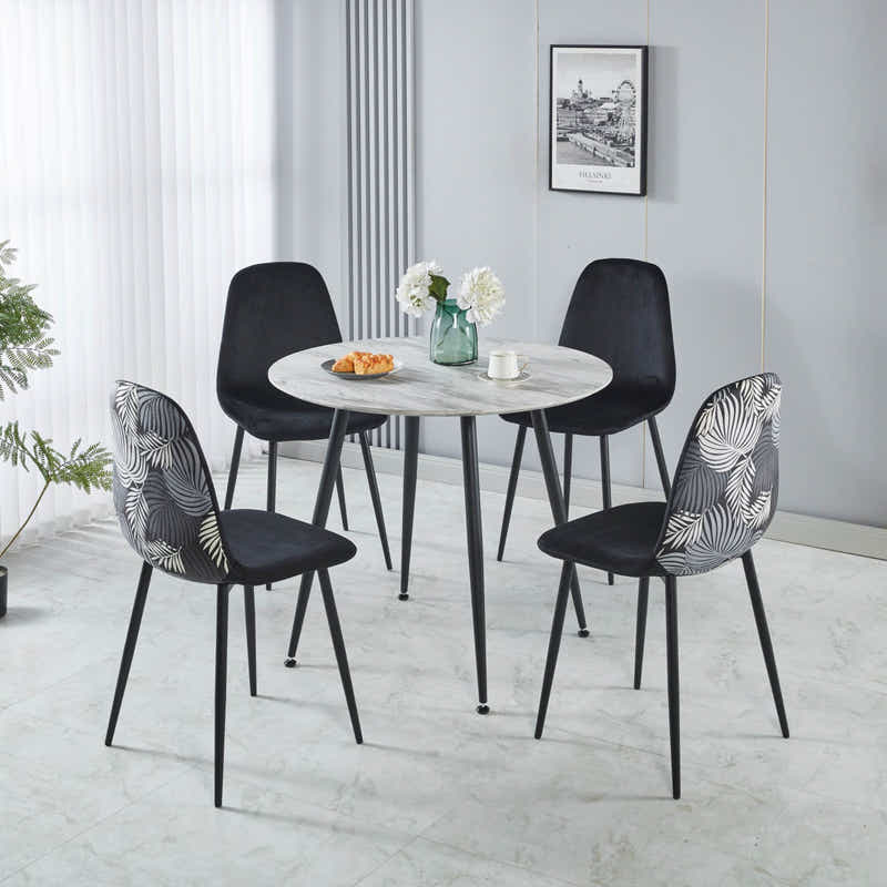 Fernando Round Dining Table with MDF Top - 90 cm