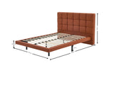 Kalyn PU Bed Frame Orange - Queen