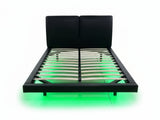 Priscilla PU Bed Frame Black - Queen