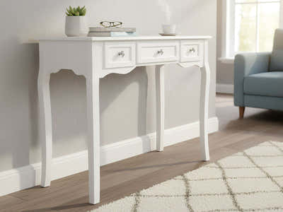 DS 3-Drawer Console Table - White