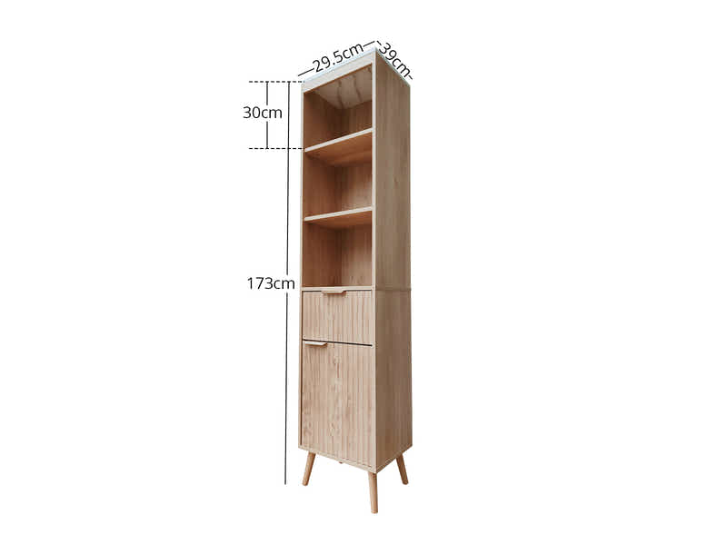 Bathroom Tower Cabinet - Oak