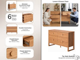 Lunare 6-Drawer Chest