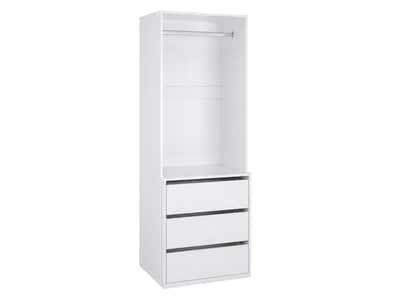 Mattone 3-Drawer Wardrobe with Hanging Shelf