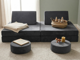 Kids 6-Piece Play Couch - Grey