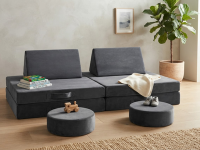 Kids 6-Piece Play Couch - Grey