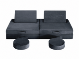 Kids 6-Piece Play Couch - Grey