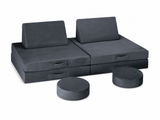 Kids 6-Piece Play Couch - Grey