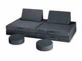 Kids 6-Piece Play Couch - Grey