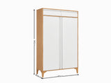 Lonna Steel 2-Door Shoe Cabinet With Drawers - White