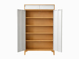 Lonna Steel 2-Door Shoe Cabinet With Drawers - White
