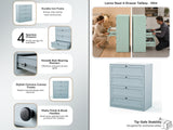 Lonna Steel 4-Drawer Tallboy - Mint