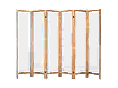 6-Panel Room Divider D S1 - Brown
