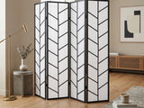 4-Panel Room Divider D P1 - Black