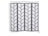 4-Panel Room Divider D P1 - Black