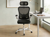 Molina Mesh Task Chair - White + Black
