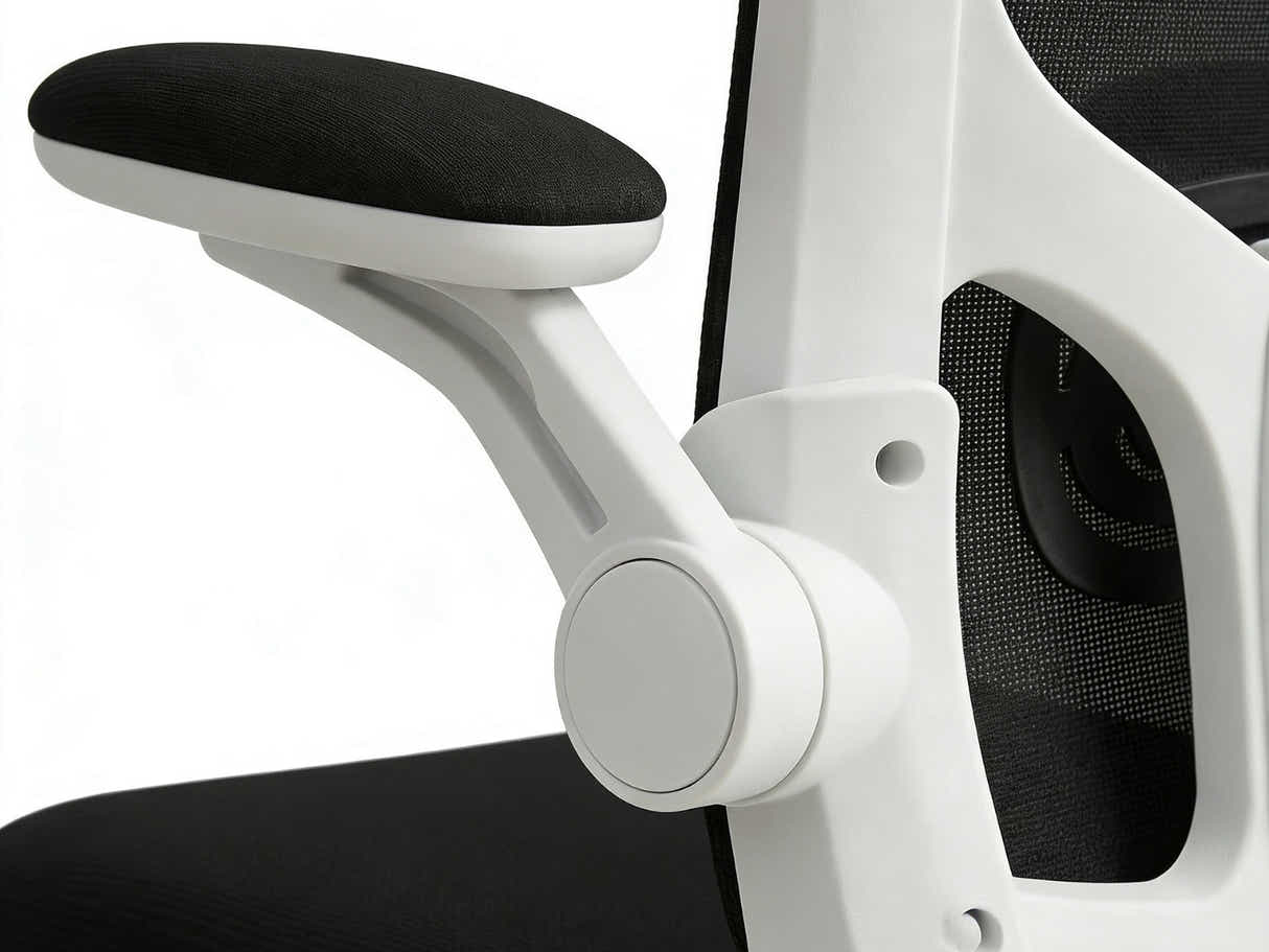 Molina Mesh Task Chair - White + Black