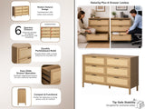 Naturlig Plus 6-Drawer Lowboy