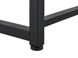 Wooden Dining Bench with Metal Legs - 140 cm