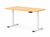 Height Adjustable Desk Set - Oak & White