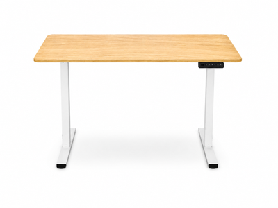 Height Adjustable Desk Set - Oak & White