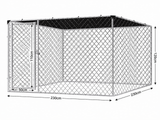 Dog Run With Shade Sail - 2.3m x 2.3m x 1.2m