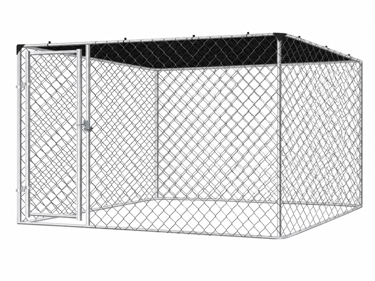 Dog Run With Shade Sail - 2.3m x 2.3m x 1.2m