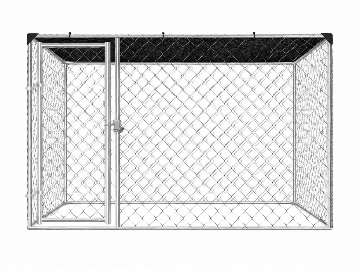 Dog Run With Shade Sail - 2.3m x 2.3m x 1.2m