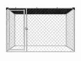 Dog Run With Shade Sail - 2.3m x 2.3m x 1.2m