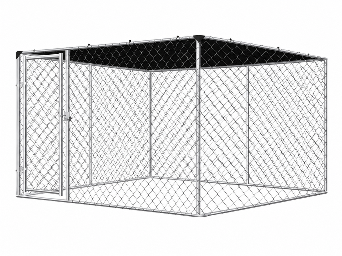 Dog Run With Shade Sail - 2.3m x 2.3m x 1.2m