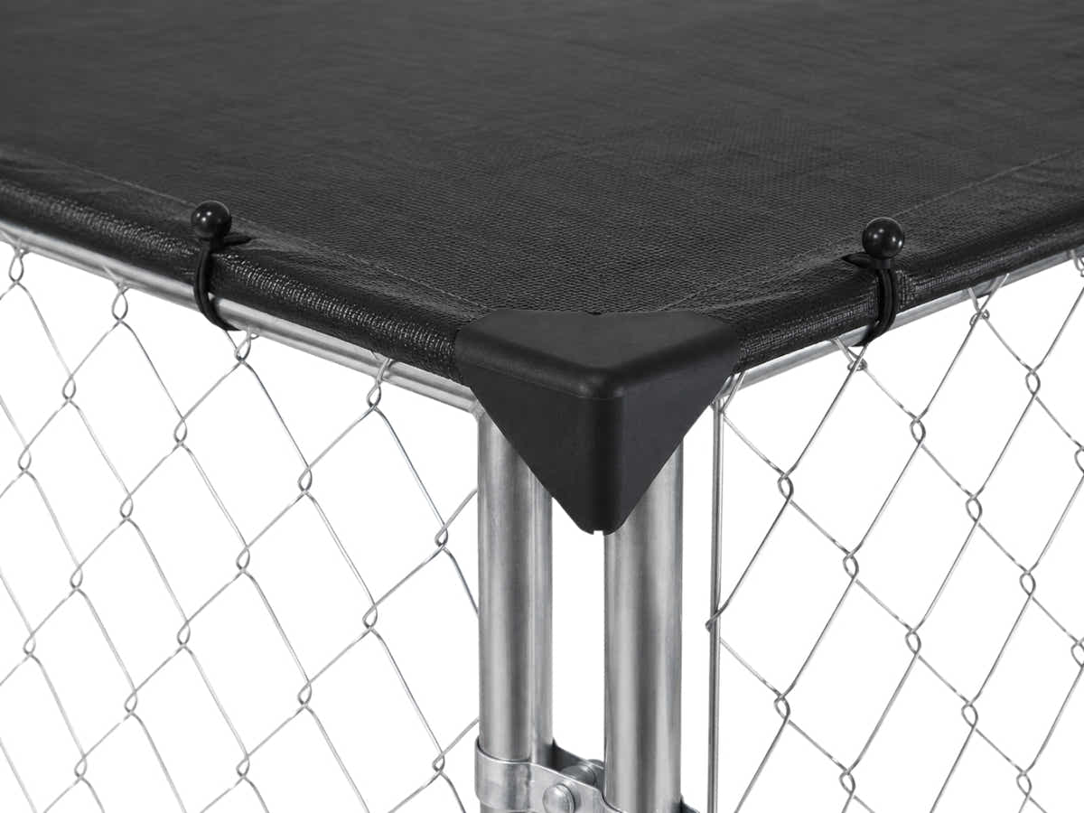 Dog Run with Shade Sail - 3m x 3m x 1.8m