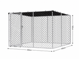 Dog Run with Shade Sail - 3m x 3m x 1.8m