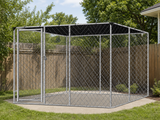 Dog Run with Shade Sail - 3m x 3m x 1.8m