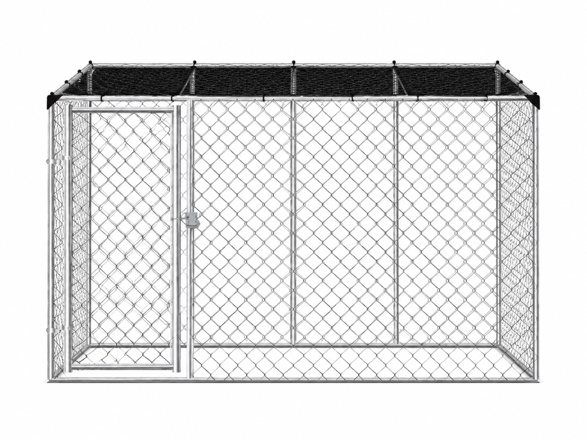 Dog Run with Shade Sail - 3m x 3m x 1.8m