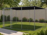 Dog Run With Shade Sail - 4m x 2.3m x 1.8m