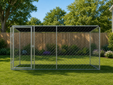 Dog Run With Shade Sail - 4m x 2.3m x 1.8m