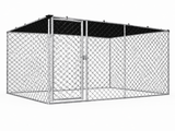 Dog Run With Shade Sail - 4m x 2.3m x 1.8m