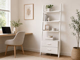 Hollow Core ladder Bookcase - White