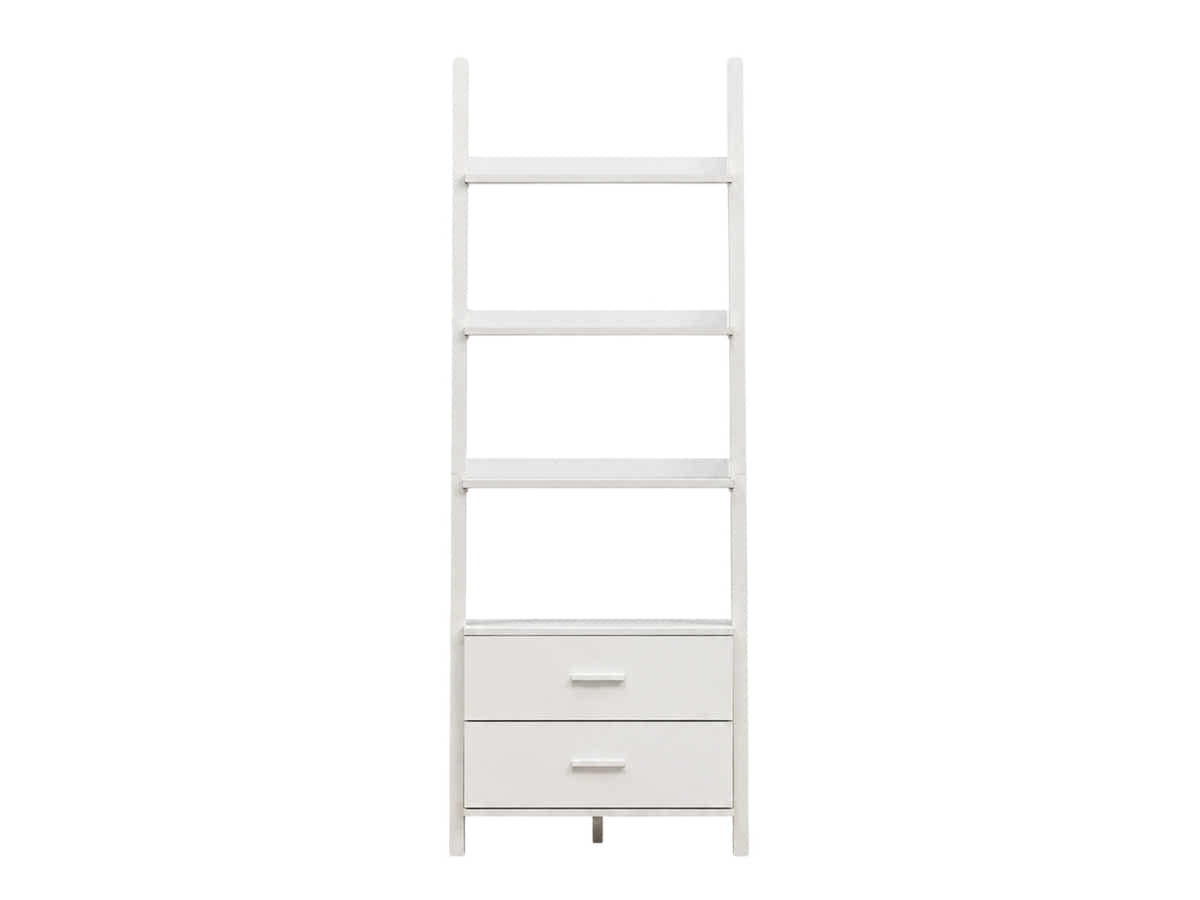 Hollow Core ladder Bookcase - White