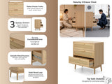 Naturlig 3-Drawer Chest