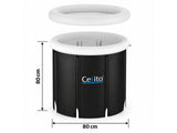 Portable Ice Bath Tub 80X80CM Inflatable Folding Bathtub Spa Massage