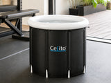 Portable Ice Bath Tub 80X80CM Inflatable Folding Bathtub Spa Massage