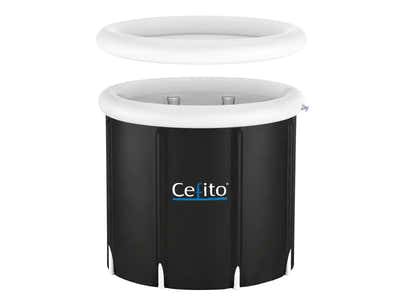 Portable Ice Bath Tub 80X80CM Inflatable Folding Bathtub Spa Massage