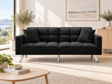 DS Legen Futon Sofa Bed Velvet - Black