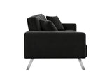 DS Legen Futon Sofa Bed Velvet - Black