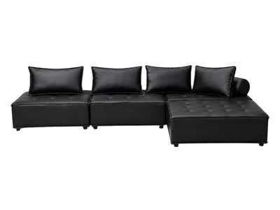 Suellen Sectional Sofa Set PU - Black