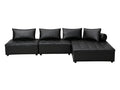 Suellen Sectional Sofa Set PU - Black